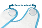 Preview: Bib white, blue border, size: 30x40 cm by Betz